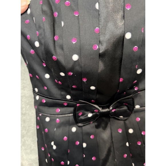 White House Black Market Polka Dot Bow Coquette Bustier Corset Top Size 6 Pink - Picture 3 of 6